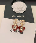 Chanel-Inspired Heart Earrings