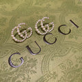 Gucci GG Diamond And Pearl Earrings