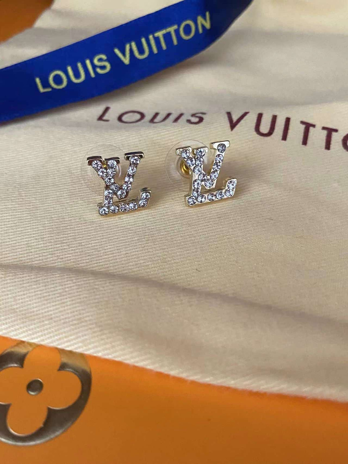 Louis Vuitton Logo Diamond Earrings