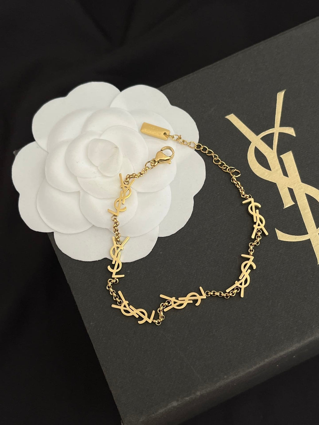 Saint Laurent Cassandre Bracelet Gold Tone