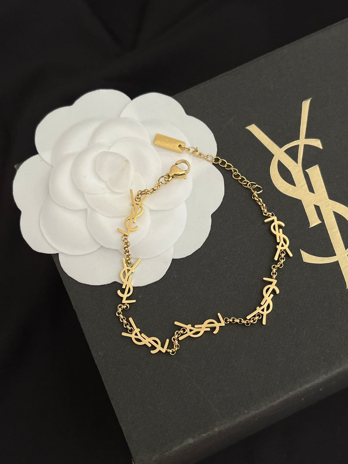 Saint Laurent Cassandre Bracelet Gold Tone