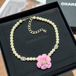 Chanel-Inspired Pearl & Camélia Flower Necklace