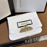 Gucci GG Small Bee Brooch in Gold