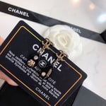 Chanel CC Black Earrings II