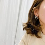 Chanel Gold & Black Metal Hoop Earrings