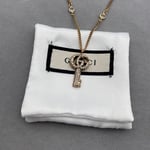 Gucci GG Crystal Key Necklace in Gold