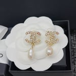 Chanel-Inspired Pearl & Crystal Earrings