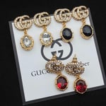 Gucci GG Crystal Drop Earrings