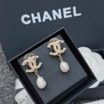 Chanel-Inspired Pearl & Crystal Earrings