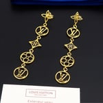 Louis Vuitton LV Lace Earrings Gold M01072