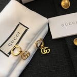 Gucci GG Running Drop Earrings in Gold