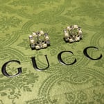 Gucci GG Diamond and Pearl Earrings