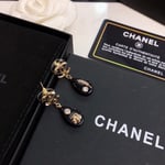Chanel CC Black Earrings II