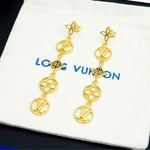 Louis Vuitton LV Lace Earrings Gold M01072