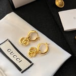 Gucci GG Running Drop Earrings in Gold