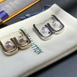 Louis Vuitton My Lv Chain Pearls Earrings Gold M01451