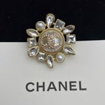 Chanel CC Crystal Pearl Brooch