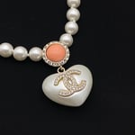 CC Heart Pearl Necklace