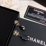 Chanel CC Black Earrings II