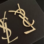 Saint Laurent YSL Brooch Gold