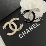 Chanel CC Brooch Gold With Two Small Stars