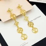 Louis Vuitton LV Lace Earrings Gold M01072
