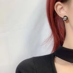 Chanel CC Earrings Black