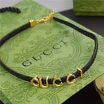 Gucci Leather Necklace Black 684630 IAAA1 8029