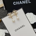 Chanel-Inspired Pearl & Crystal Earrings