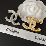 Chanel CC Brooch Silver with Stones and Two Stars