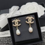 Chanel-Inspired Pearl & Crystal Earrings