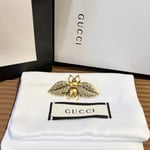 Gucci GG Small Bee Brooch in Gold