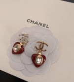 Chanel-Inspired Heart Earrings