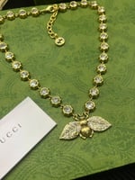 Gucci Bee Necklace With Crystals In Gold 629989 J1D50 8062