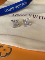 Louis Vuitton Logo Diamond Earrings
