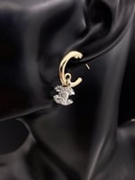 Chanel-Inspired Pearl Monogram Logo Earrings