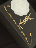 Saint Laurent Cassandre Bracelet Gold Tone