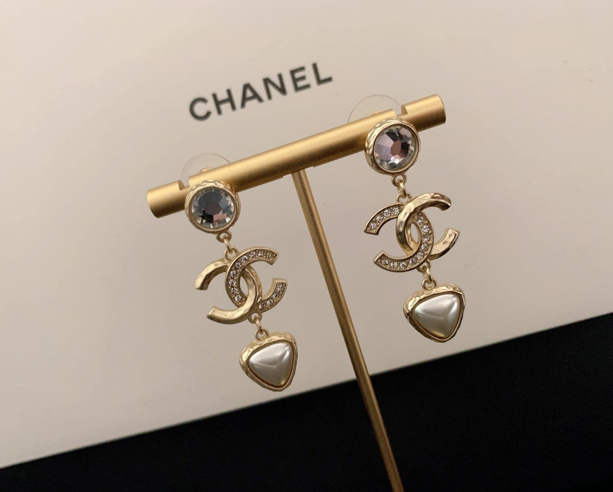 Chanel CC Gold Earrings