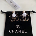 Chanel CC Black Earrings