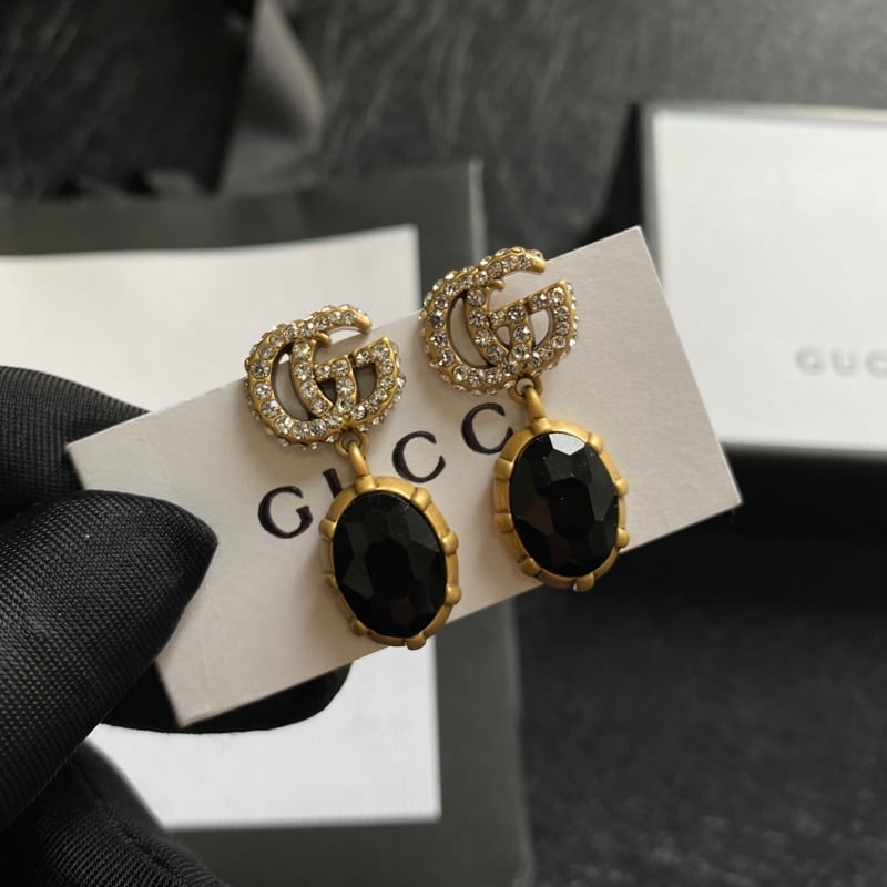 Gucci GG Black Earrings